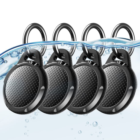 Waterproof Case for Tracker, 4 Pack Tracker Keychain Holder Compatible with Apple Trackers, Ultra Durable Anti-Scratches Protective Case with Keyring/Strap for Luggage, Backpack, Dog Collar